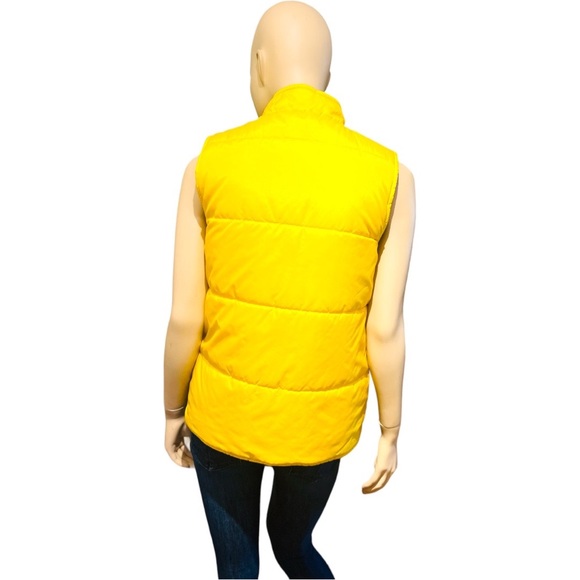 Reversible Yellow and Blue Vest Green Dog Size M 100% polyester Side pockets - Picture 6 of 11